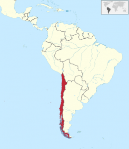 map of chile, south america